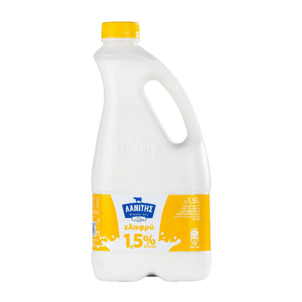 Lanitis Milk 1.5% Fat 1.5L (Yellow)