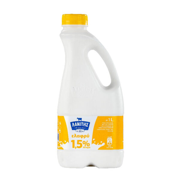 Lanitis Milk 1.5% Fat 1L (Yellow)