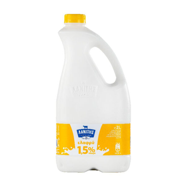 Lanitis Milk 1.5% Fat 2L (Yellow)